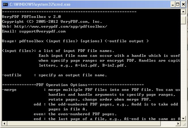 VeryPDF PDF Toolbox Command Line software