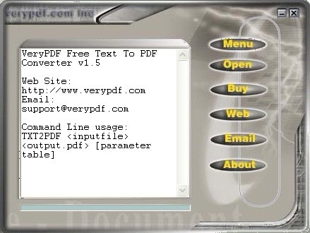 VeryPDF Free Text to PDF Converter 1.51 full
