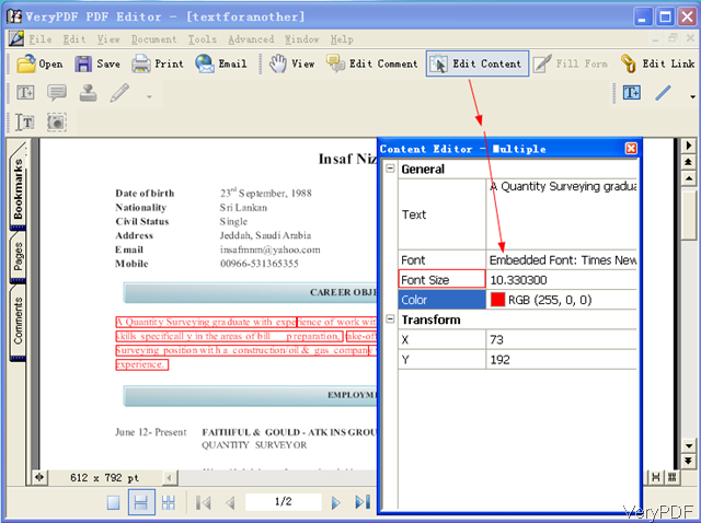 How Do I Change The Font Size In A PDF EBook VeryPDF Knowledge Base