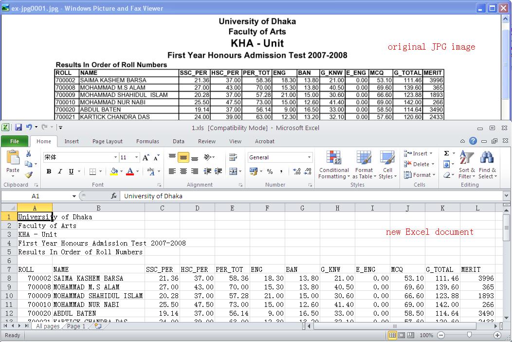 JPG To Excel OCR Converter Convert JPG To Excel Document