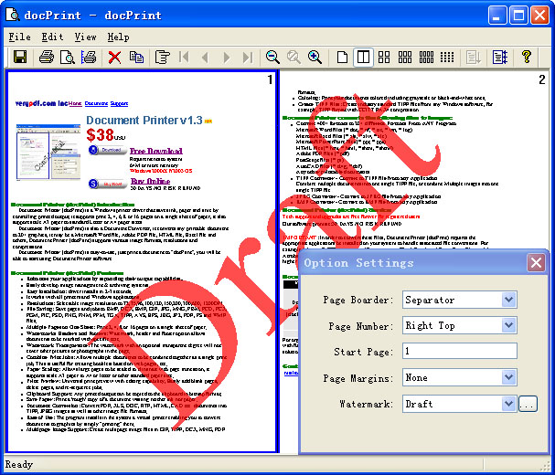 Document Printer, Document Converter, docPrint