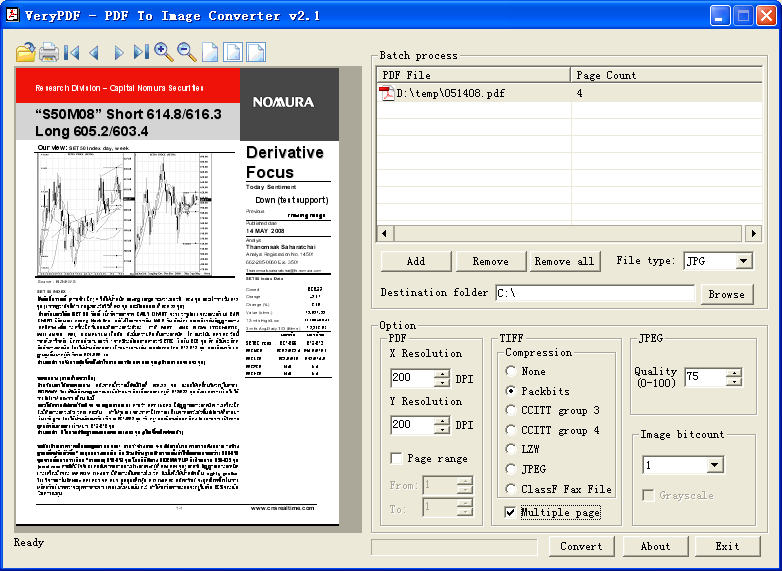 Acrobat To Multipage TIF Convert Acrobat File To Multipage TIF Files 