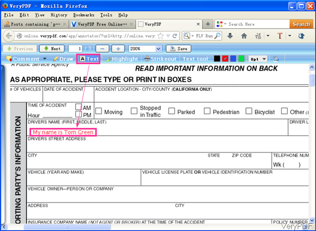 How To Fill PDF Form Online Free VeryPDF Knowledge Base