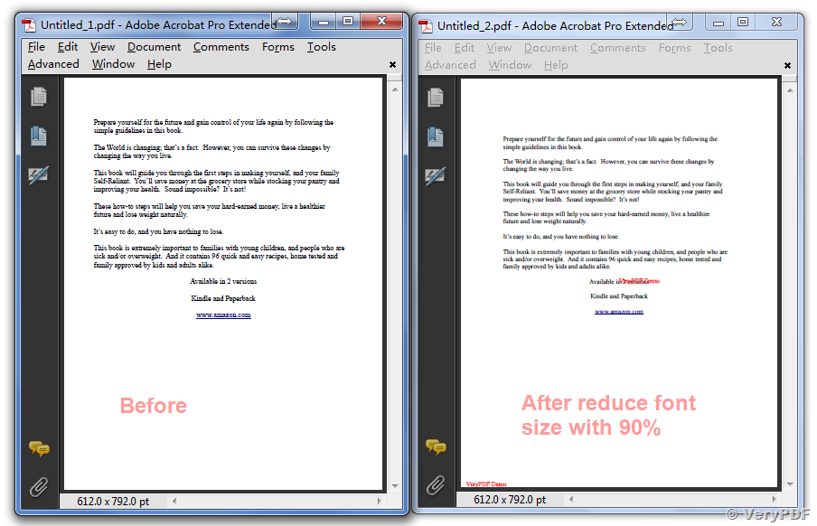 How To Reduce Font Size For Text Contents On PDF Pages VeryPDF 